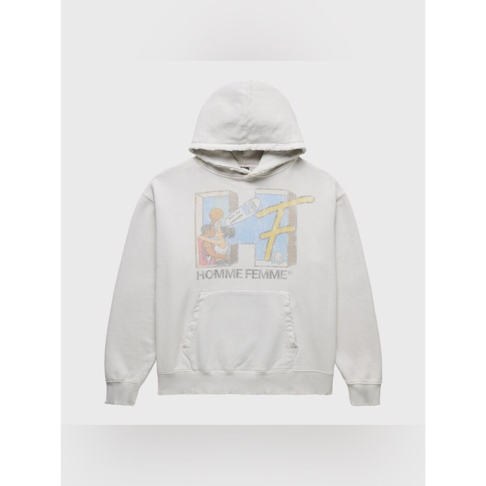 Homme + Femme Love and Basketball Hoodie White